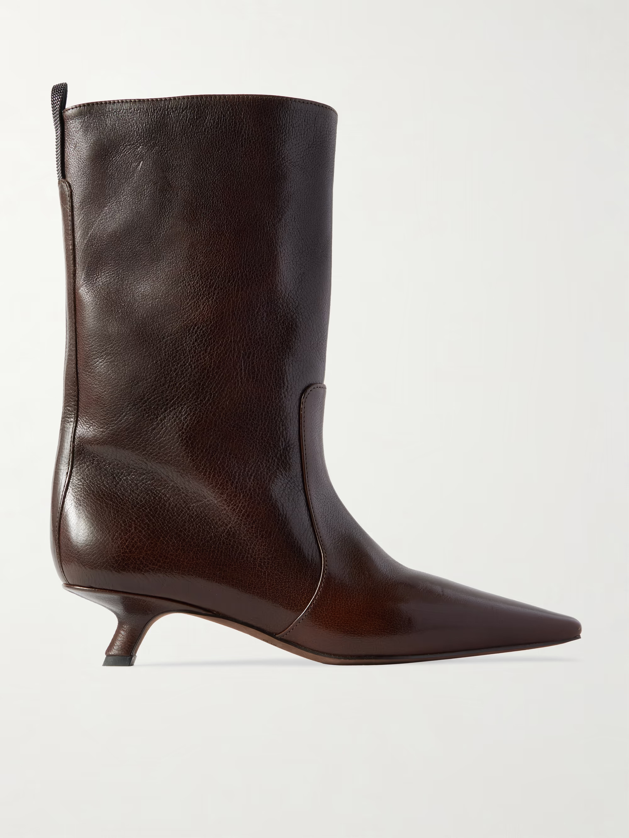 Bead-embellished leather ankle boots | NET-A-PORTER (US)
