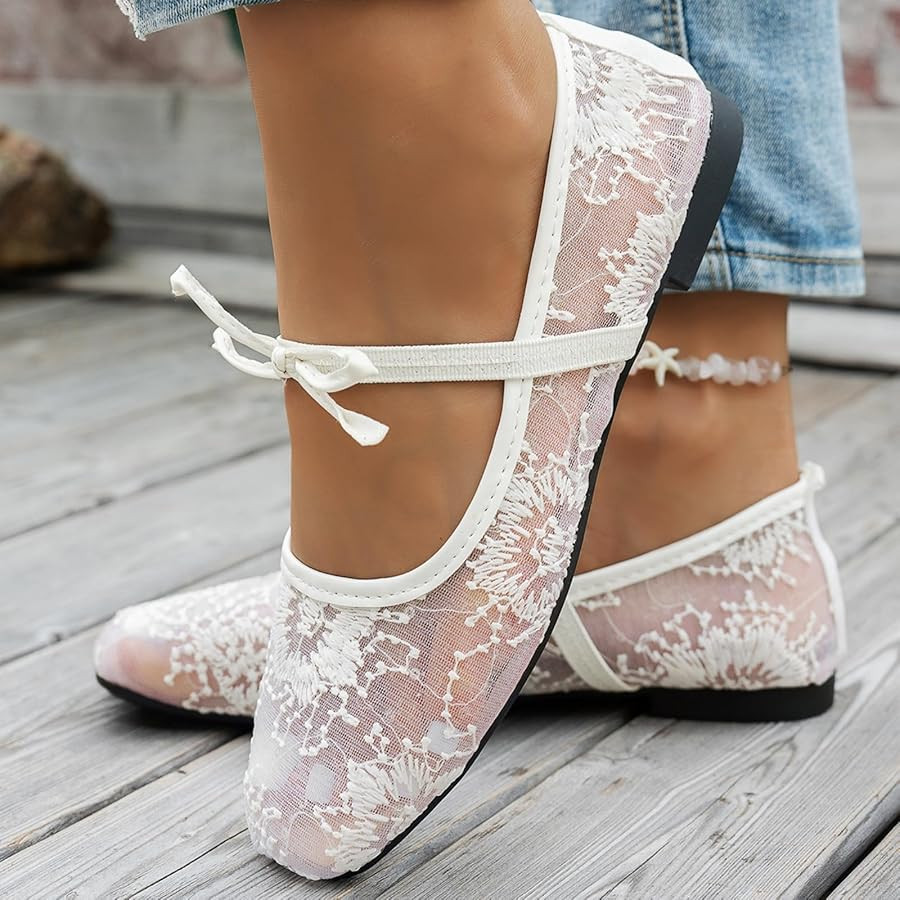Womens Mesh Ballet Flats | Amazon (US)