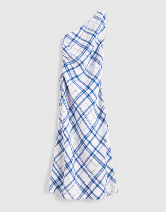 Ruched One-Shoulder Midi Dress | Madewell