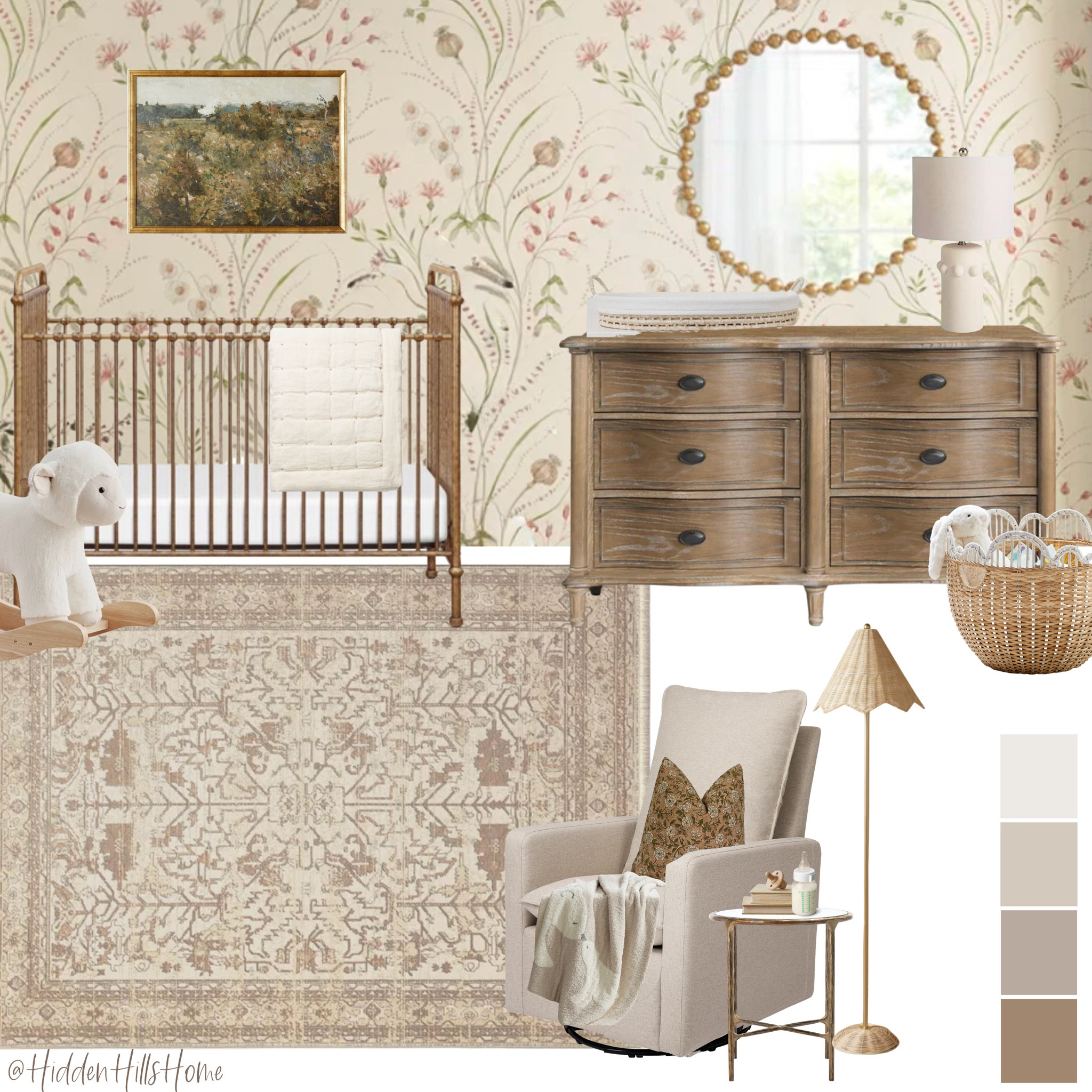 Nursery decor, antique inspired nursery decor ideas, nursery Inspo, baby girls nursery mood board, crib, nursery glider #nursery #homedecor

#LTKfamily #LTKbaby #LTKhome