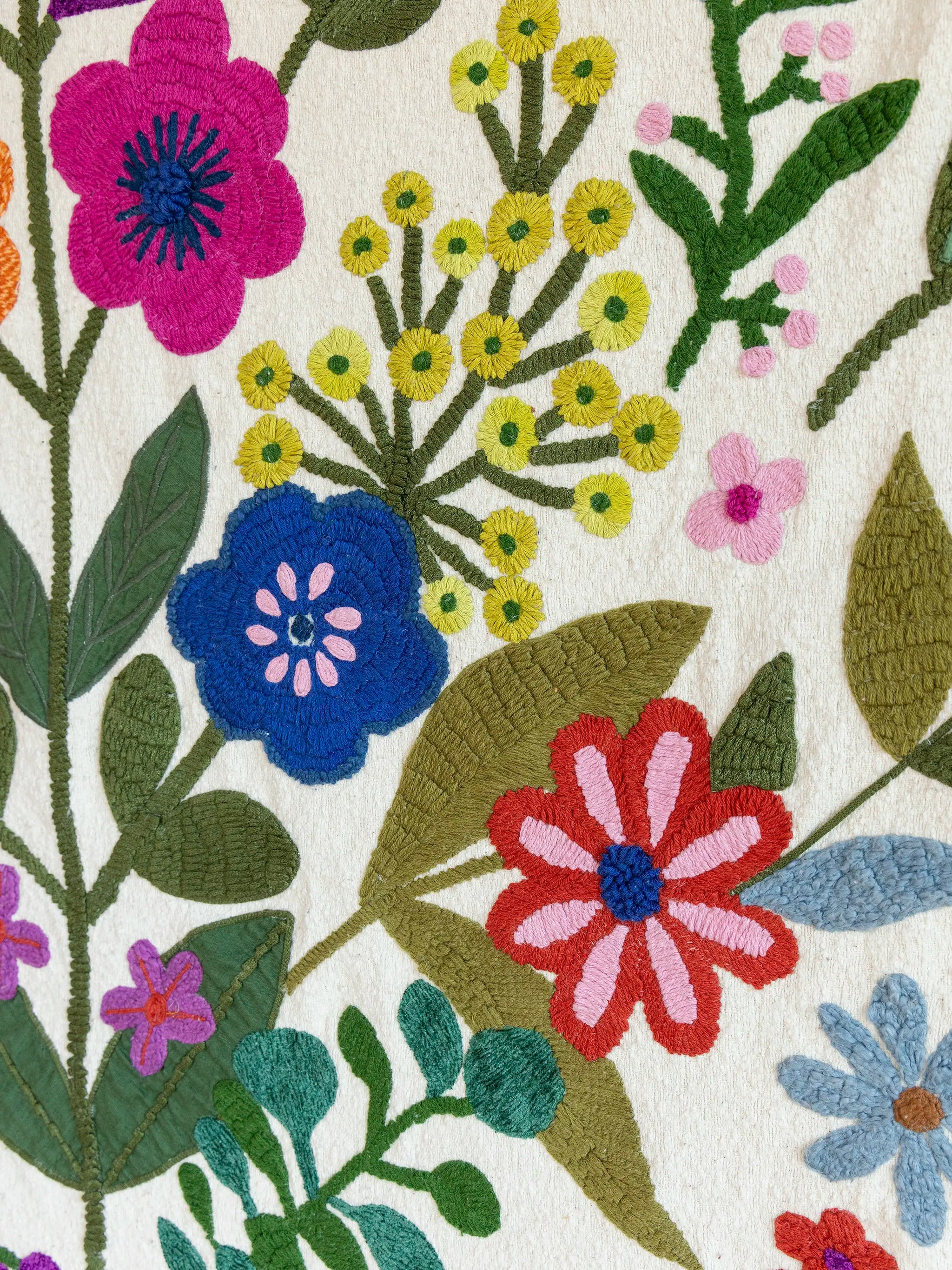 Boucle Embroidered Tapestry | Natural Life