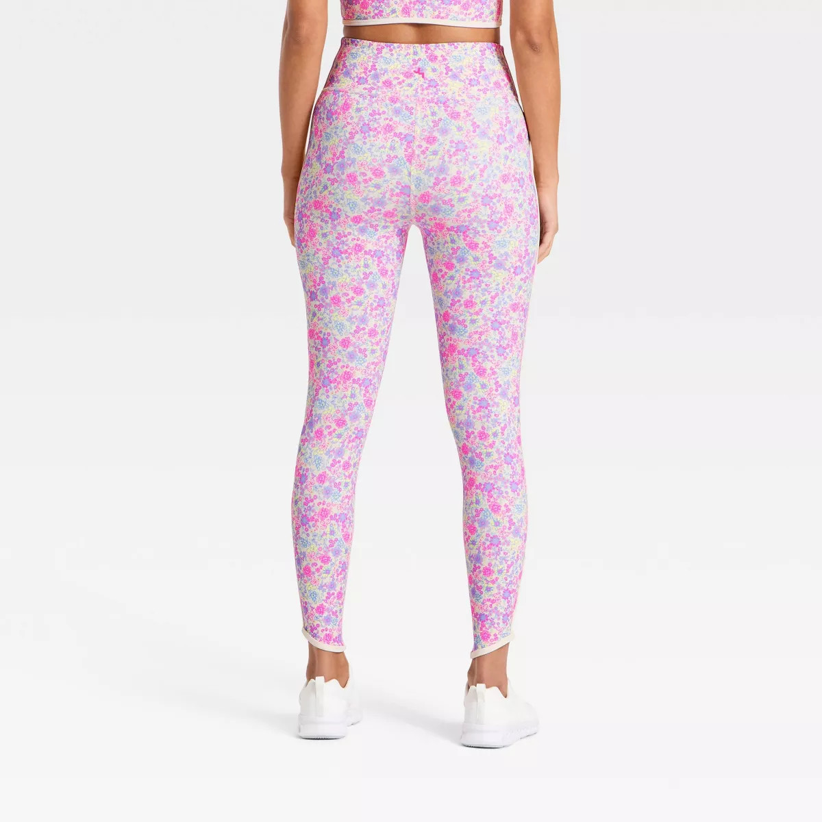 Women's Floral Print High-Rise Piped Leggings - JoyLab™ | Target