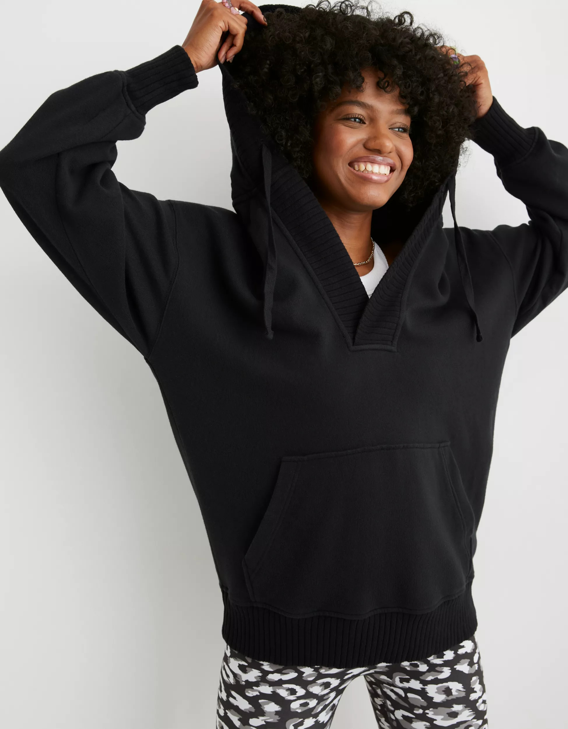 Aerie Down-To-Earth Henley Hoodie | Aerie