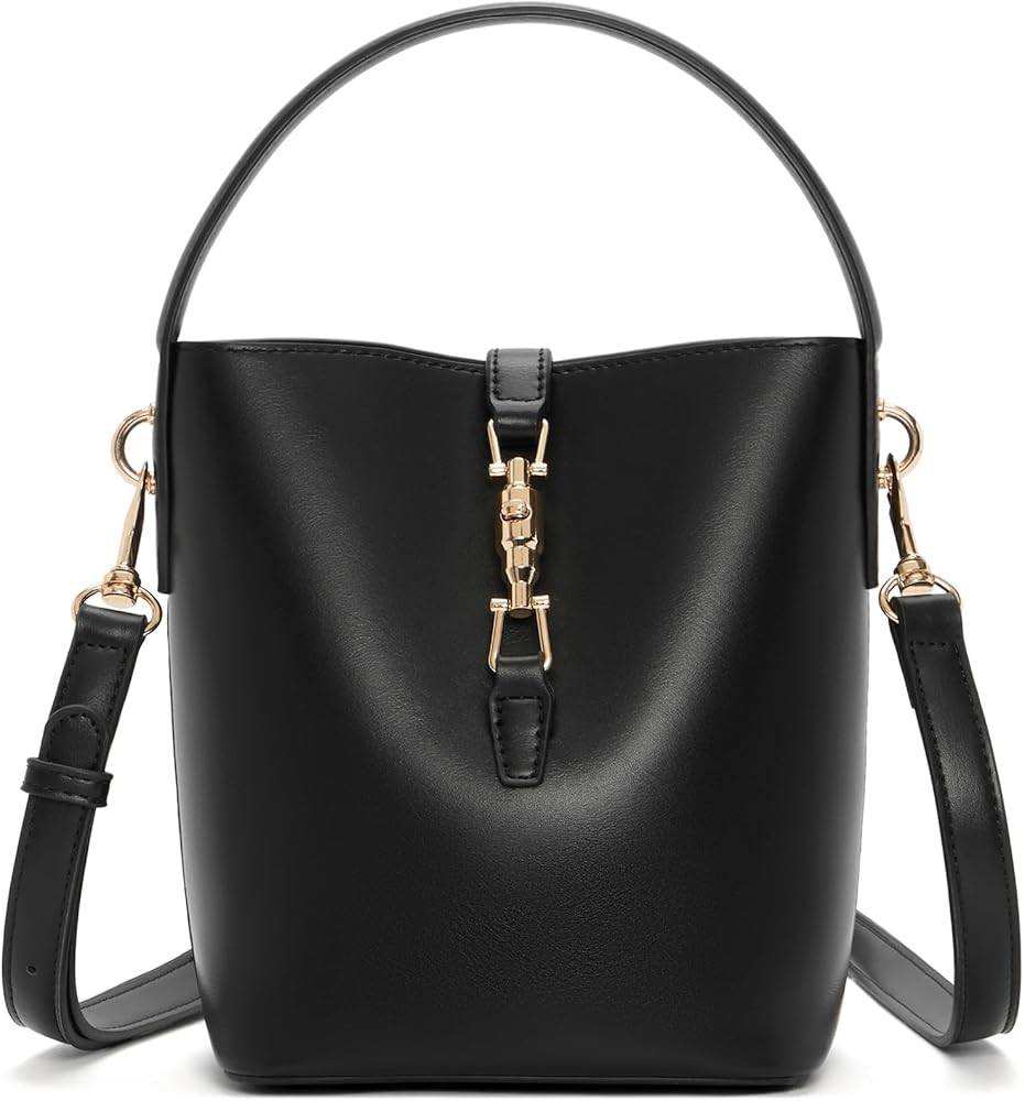 BOSTANTEN Small Bucket Bag for Women Crossbody Bags Trendy Vegan Leather Shoulder Purses Designer... | Amazon (US)