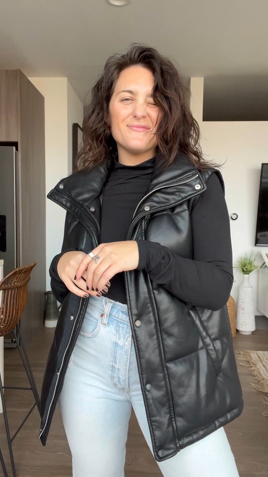 Leather-Like Moto Jacket curated on LTK