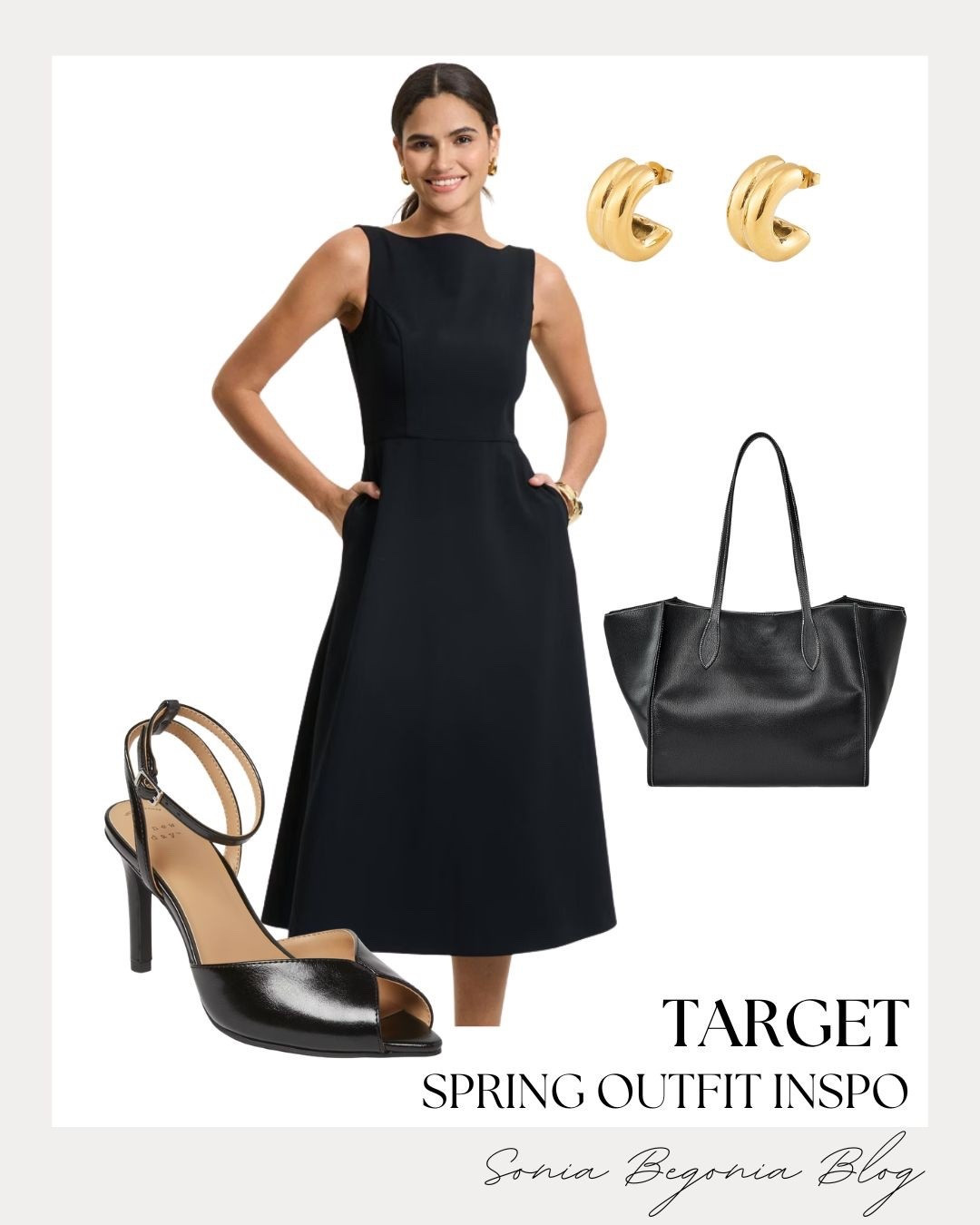 Target Classy Chic! 🖤

Elevate your spring wardrobe with this timeless and sophisticated look from Target—all under $50! ✨

I am obsessed with the elegant simplicity of this black midi dress. It features a classic boat neckline and a flattering A-line silhouette that is perfect for any occasion. I love pairing it with coordinated black accessories: sleek open-toe ankle strap heels and a spacious faux-leather tote bag. Finish the look with these chunky gold hoop earrings for a touch of polished, modern glam!

#TargetStyle
#TargetFinds
#SpringOOTD
#LittleBlackDress
#MidiDress
#SpringFashion
#AffordableStyle
#QuietLuxury
#BlackDress
#EverydayChic
#TargetFashion
#LTKStyle
#BudgetFriendly
#DateNightOutfit
#TargetUnder50

#LTKSeasonal #LTKgrwm #LTKootd