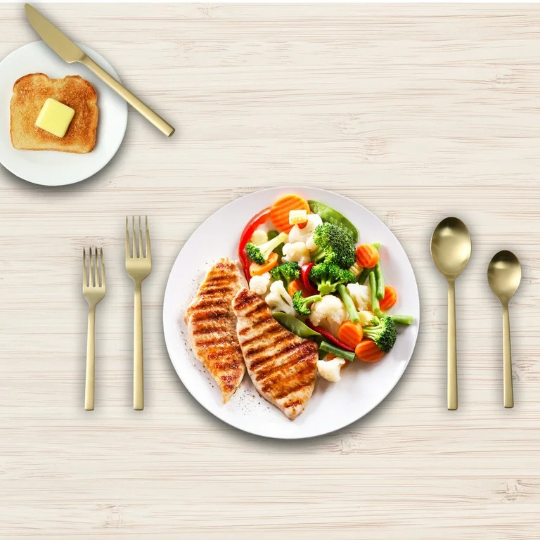 Better Homes & Gardens Holden Stainless Steel 20 Piece Flatware Set Gold | Walmart (US)