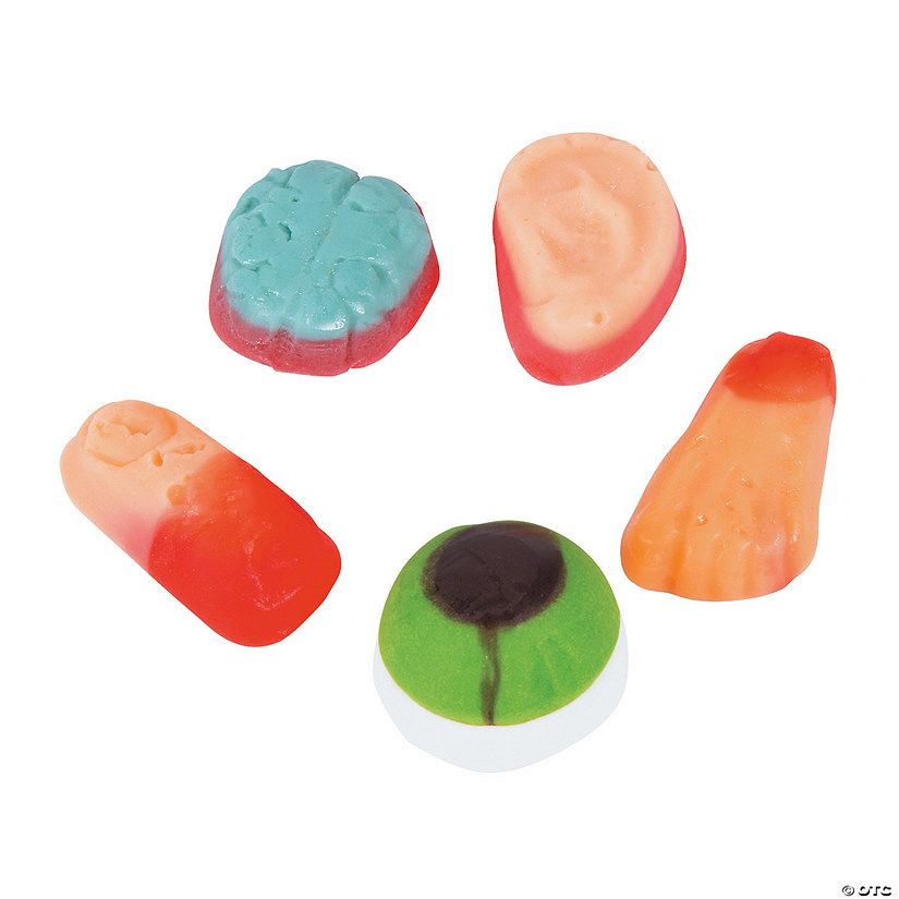 14.5 oz. Body Part-Shaped Fruit Gummy Candy - 50 Pc. | Oriental Trading Company