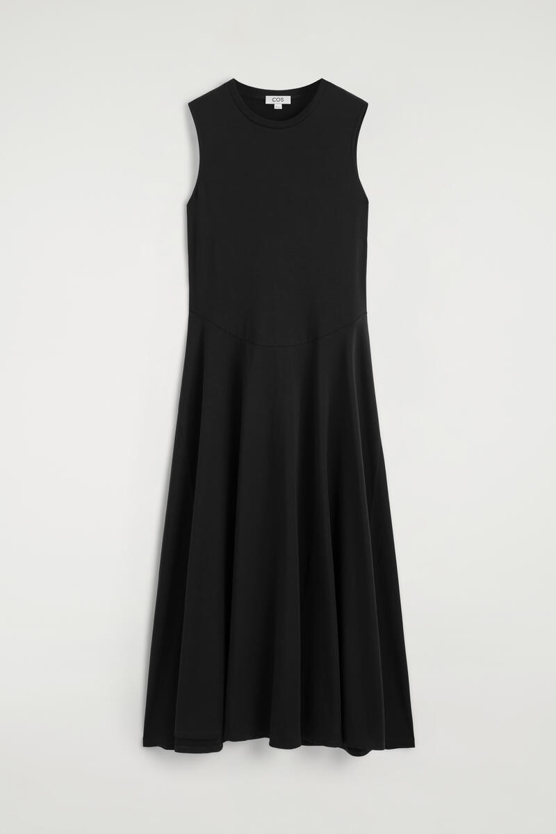 Sculptural Cotton-Jersey Midi Dress | COS (US)