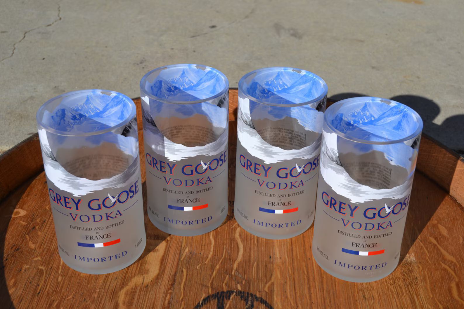 4 Grey Goose Tumbler drinking glasses | Etsy (US)
