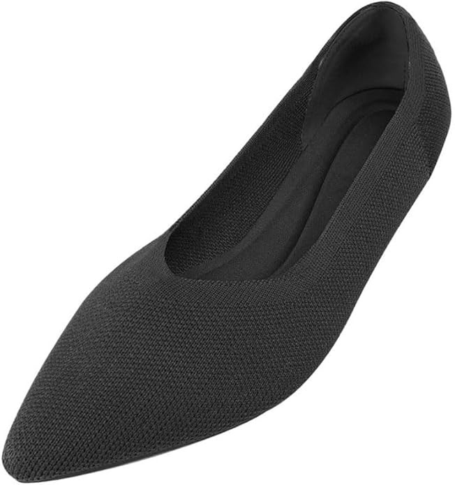 JBB Women's Flats Pointed Toe Ballet Dress Shoes Slip On White Casual Formal Comfortable Walking ... | Amazon (US)