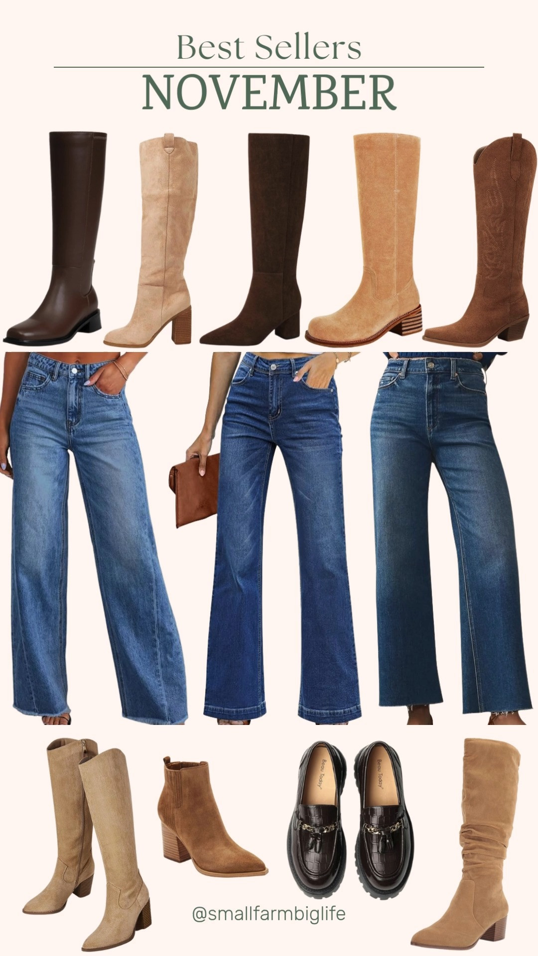 November best sellers that truly delivered 🙌✨ These Amazon favorites were a hit this month! Think elevated basics and boot styles everyone’s loving. From trending denim silhouettes to the most saved shoe picks to pair with them, this lineup is giving major closet upgrade energy. Tap to shop the pieces everyone added to cart in November 🛒👢💙 

 #LTKOver40 #LTKFindsUnder50