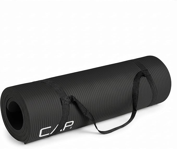 CAP Barbell 1/2-Inch High Density Exercise Yoga Mat with Strap | Multiple Options | Amazon (US)