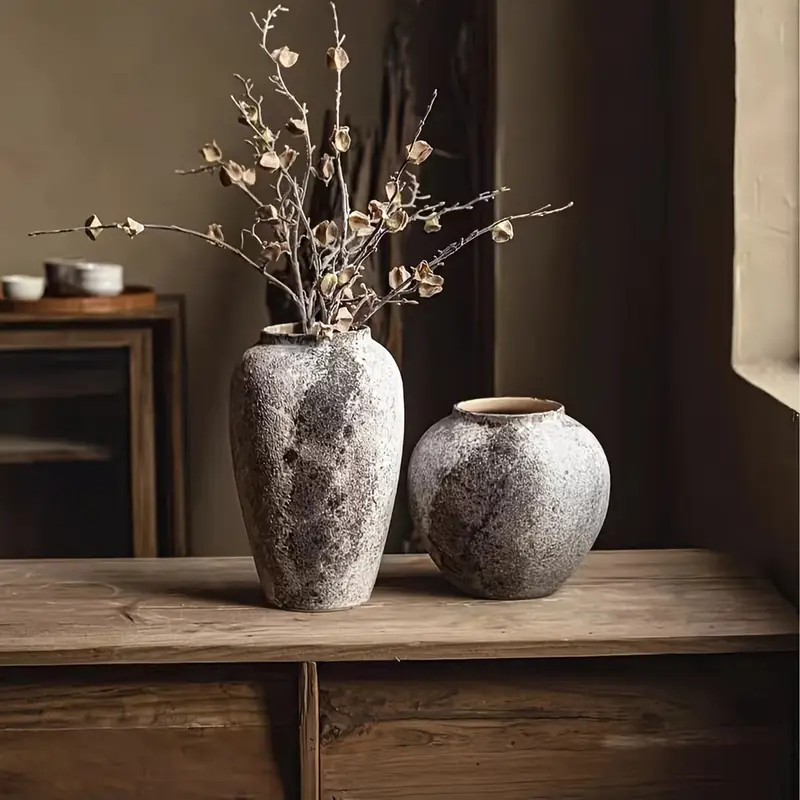 Rustic Ceramic Flower Large Vase Vintage Floor Tall Vase - Temu Canada | Temu Affiliate Program