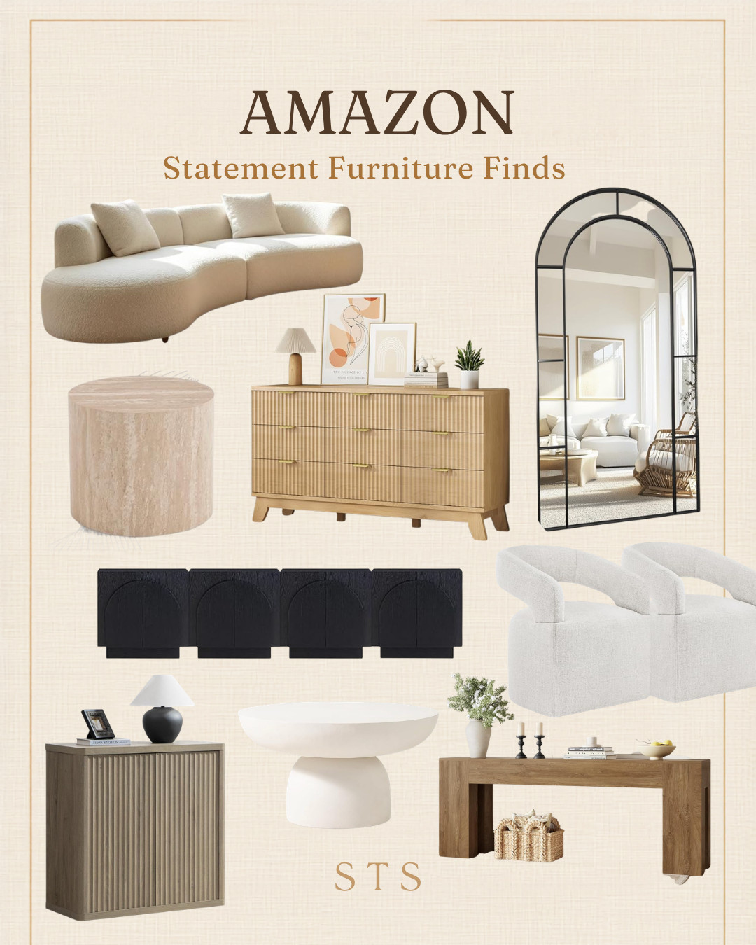 Statement Amazon furniture finds that completely transform a space ✨🤍

I’m all about pieces that feel intentional and elevated, without the designer price tag 😍 From a modern couch and accent chairs to a sculptural coffee table and sleek entryway table, these Amazon finds bring that “finished” look to every corner of the home.

It’s giving curated, cohesive, and way more expensive than it actually is 🙌

#amazonhome #amazonfinds #amazonfurniture #statementpieces #livingroominspo #homedecor #homeinspo #modernhome #neutralhome #interiorstyling #interiordesign #cozyhome #elevatedhome #budgetfriendlydecor #affordablehome #homestyling #entrywaydecor 

 #LTKHome