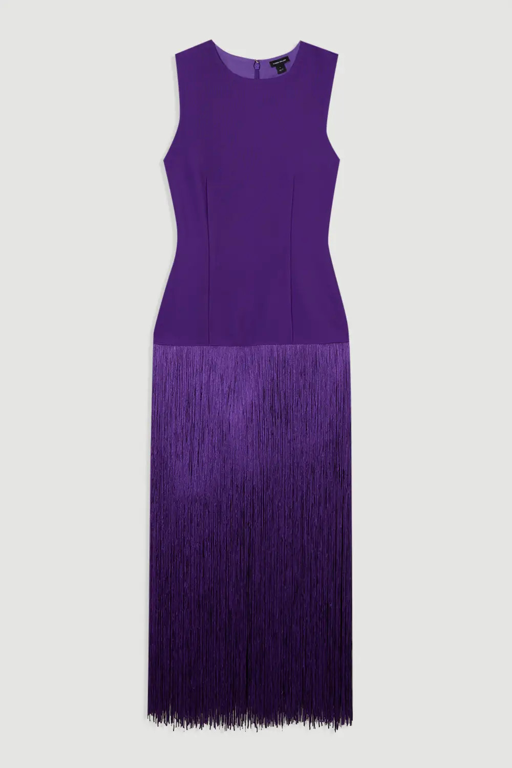 Figure Form Bandage Tassel Hem Knitted Dress | Karen Millen