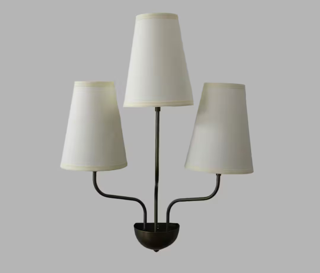 3-arm Shade Raw Brass Wall Sconce - Handmade Brass Wall Sconce - Etsy | Etsy (US)