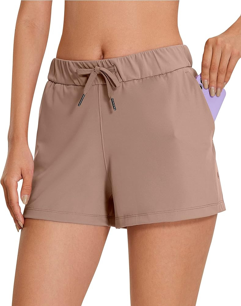 CRZ YOGA Stretch Shorts for Women Work Casual 2.5'' with Pockets for Athketic Workout Travel Hiki... | Amazon (US)
