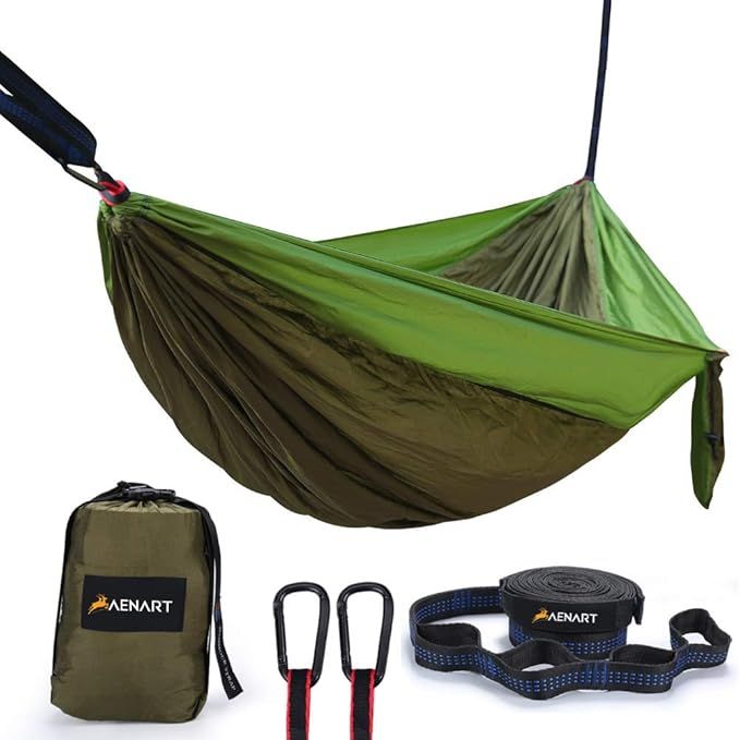 Double Camping Hammock, Lightweight Nylon Portable Parachute Double Camping Hammock for Backpacki... | Amazon (CA)