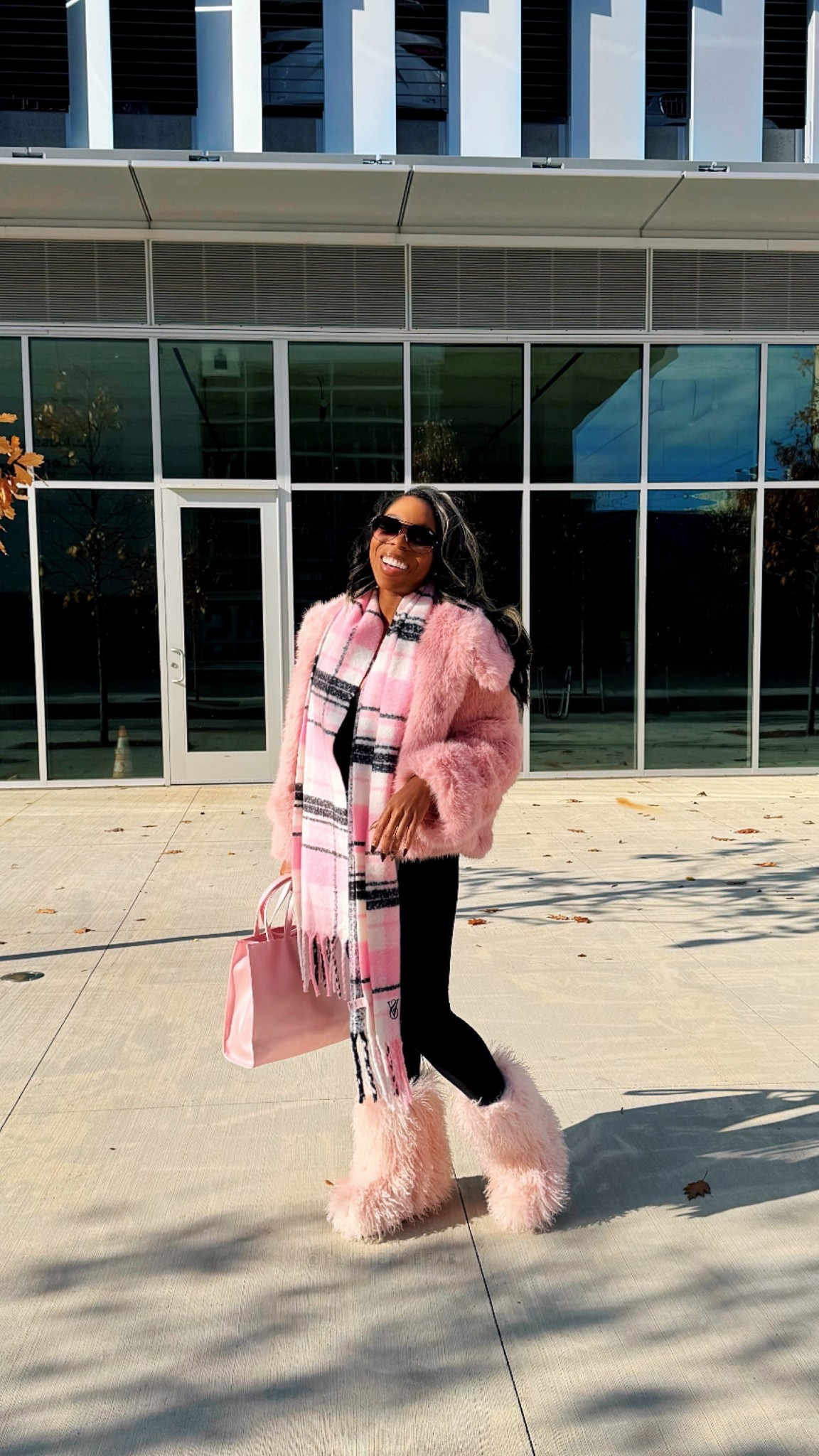 Pretty in pink winter outfit for a casual breakfast date. This pink fur jacket & pink plaid scarf kept me so warm and cozy! 💖✨

I’m wearing a jacket and a size medium, which is a size up so that I can layer underneath.

I’m wearing the boots in a size 10, which is the largest size they come in. If possible, you could definitely size up.

#LTKootd #LTKCyberWeek #LTKSeasonal