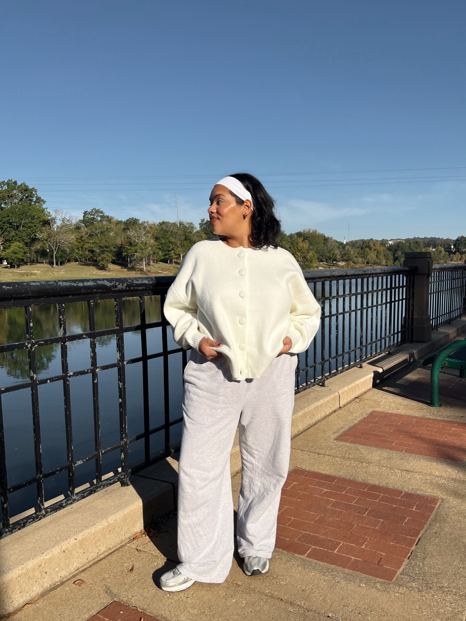 Cozy walking fit! Pants are old mate the label 🫶🏽

#LTKActive #LTKMidsize