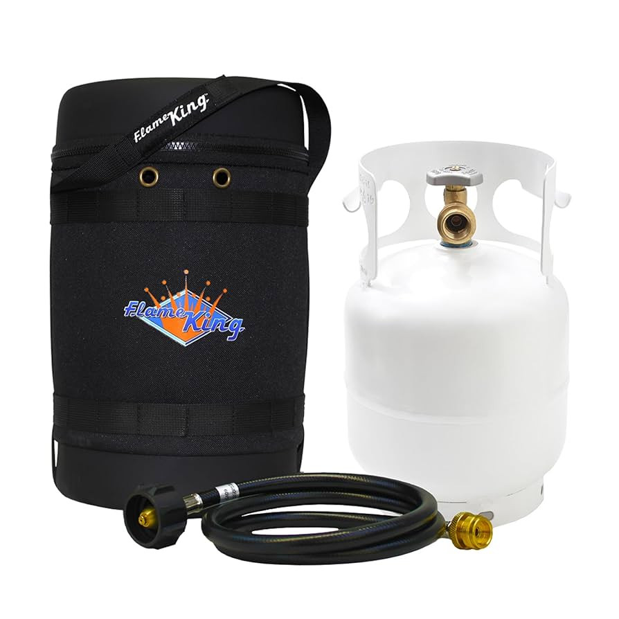 Flame King Gas Hauler Kit - Insulated Protective Carry Case, 5LB Propane Tank and Adapter Hose fo... | Amazon (US)