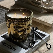 Metallic Gold Buddha 3-Wick Scented Candle | Thompson Ferrier