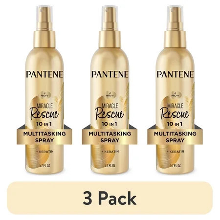(3 pack) Pantene Leave in Conditioner Miracle Rescue 10 in 1 Multitasking Spray 5.7 fl oz | Walmart (US)