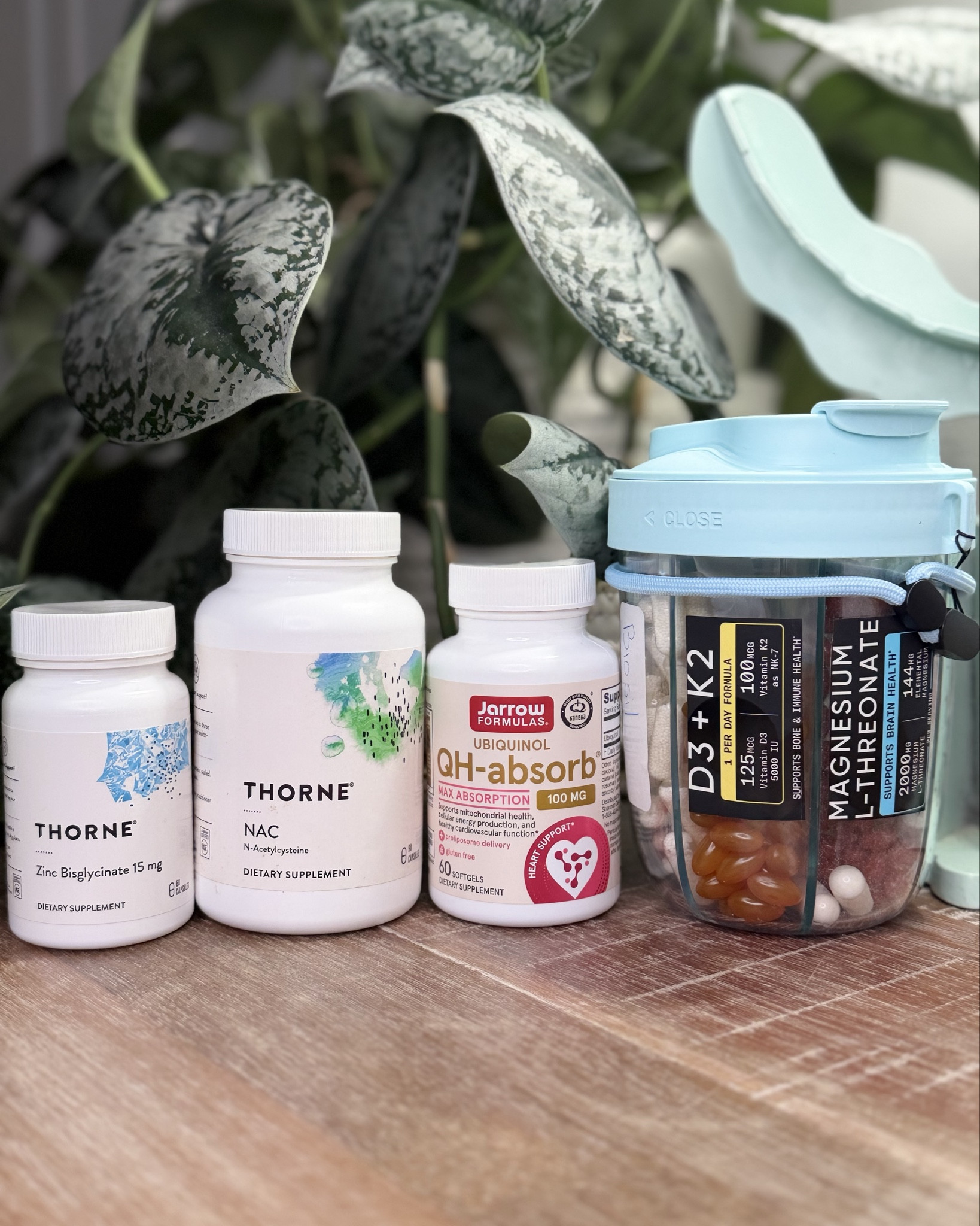 🌿My Daily Wellness Staples

Sharing the supplements and wellness tools that help me feel my best ✨ 
Many of these can be ordered on iherb.com and you get 20% off your first order. This isn’t sponsored—I just genuinely love the website, the product selection, and how fast everything ships.
Everyone’s body is different, but here’s what’s been supporting my energy, mood, and recovery. I’ve linked everything in my LTK, along with my full list!

What I Take & Why:
• Vitamin D + K2 – Supports immune health, bone strength, and mood.
• Magnesium L-Threonate – My favorite for relaxation, stress support, and evening calm.
• NAC – Antioxidant support for detox pathways and respiratory wellness.
• CoQ10 – Helps with cellular energy and heart health support.
• Zinc – Immune support + beneficial for skin.
• B12 + Folate – Steady energy and nervous system support.
• Glutamine – Helps support gut lining health, digestion, and muscle recovery.
• Lutein & Zeaxanthin – Antioxidants that support eye health and visual clarity.
• Siliphos – Supports liver health and natural detoxification.
• Super EPA - Great for heart, brain, joints, and skin elasticity.
Additional Wellness Staples:
• Just Ingredients Protein Powder – Super clean, simple ingredients and a great daily protein source that keeps me fueled without fillers.
• Creatine & taurine– Helps with strength, muscle recovery, and cognitive performance.
• Total Body Collagen – Supports hair, skin, nails, and joint comfort.
• Perfect Aminos – Easy amino acid support for muscle repair and recovery.
• A Platinum LED Red Light Therapy Panel – Helps with skin health, boosts recovery, supports mood and energy.
• Wooden Spoon Herbs Tonics (Elderberry, Immune Toddy, Magic Magnesium) – Herbal blends that support immunity, relaxation, and daily wellness.
• Magnesium Body Lotion & Massage Oil – Perfect for winding down, easing muscle tension, and helping me sleep deeper.
These have been such helpful tools in my routine—but everyone’s needs are different. Always check with your healthcare provider before starting anything new. 🤍

#LTKActive #LTKfitnessgoals #LTKselfcare