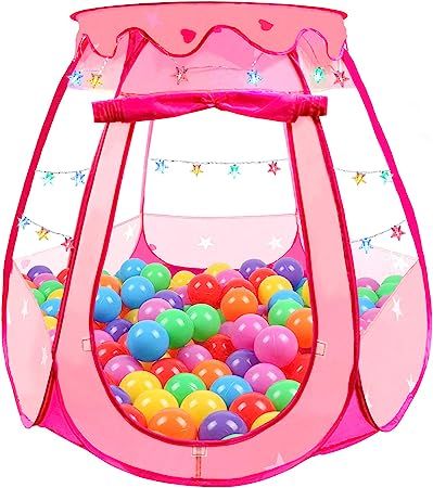 Tikolus Pop Up Princess Tent with Colorful Star Lights, Toys for 1 2 3 Year Old Girls Birthday Gi... | Amazon (US)