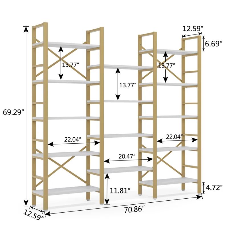 Transient 69.29'' H x 70.86'' W Etagere Bookcase | Wayfair North America