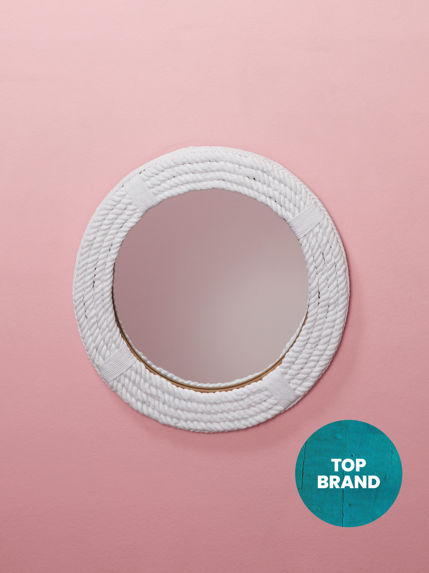 28in Rope Framed Wall Mirror | Decor & Pillows | HomeGoods | HomeGoods