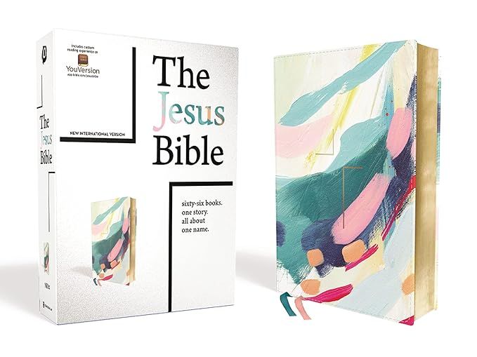 The Jesus Bible Artist Edition, NIV, Leathersoft, Multi-color/Teal, Comfort Print     Imitation L... | Amazon (US)