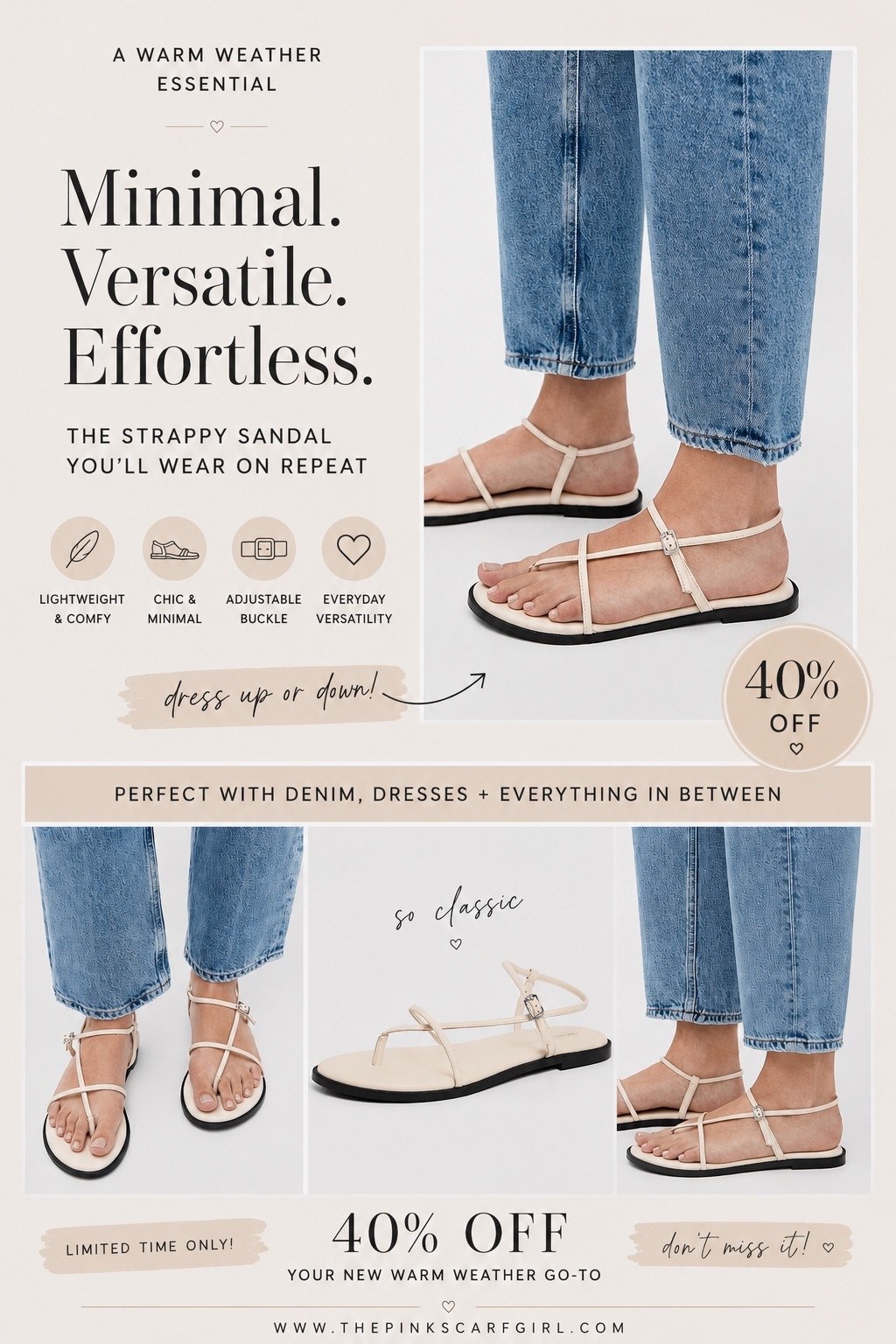 These strappy sandals from Free People are the kind of shoes that go with literally everything: denim, linen pants, dresses, beach outfits, errands, dinner… all of it.  And the best part? They’re currently 40% off. ✨ #LTKStyle #FreePeople #SummerSandals #NeutralStyle #MinimalStyle #CapsuleWardrobe #EffortlessStyle #EverydayStyle #WarmWeatherStyle