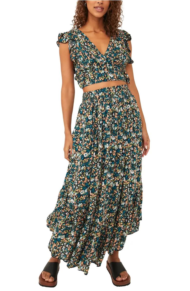 Pretty Daze Floral Crop Top & Midi Skirt | Nordstrom