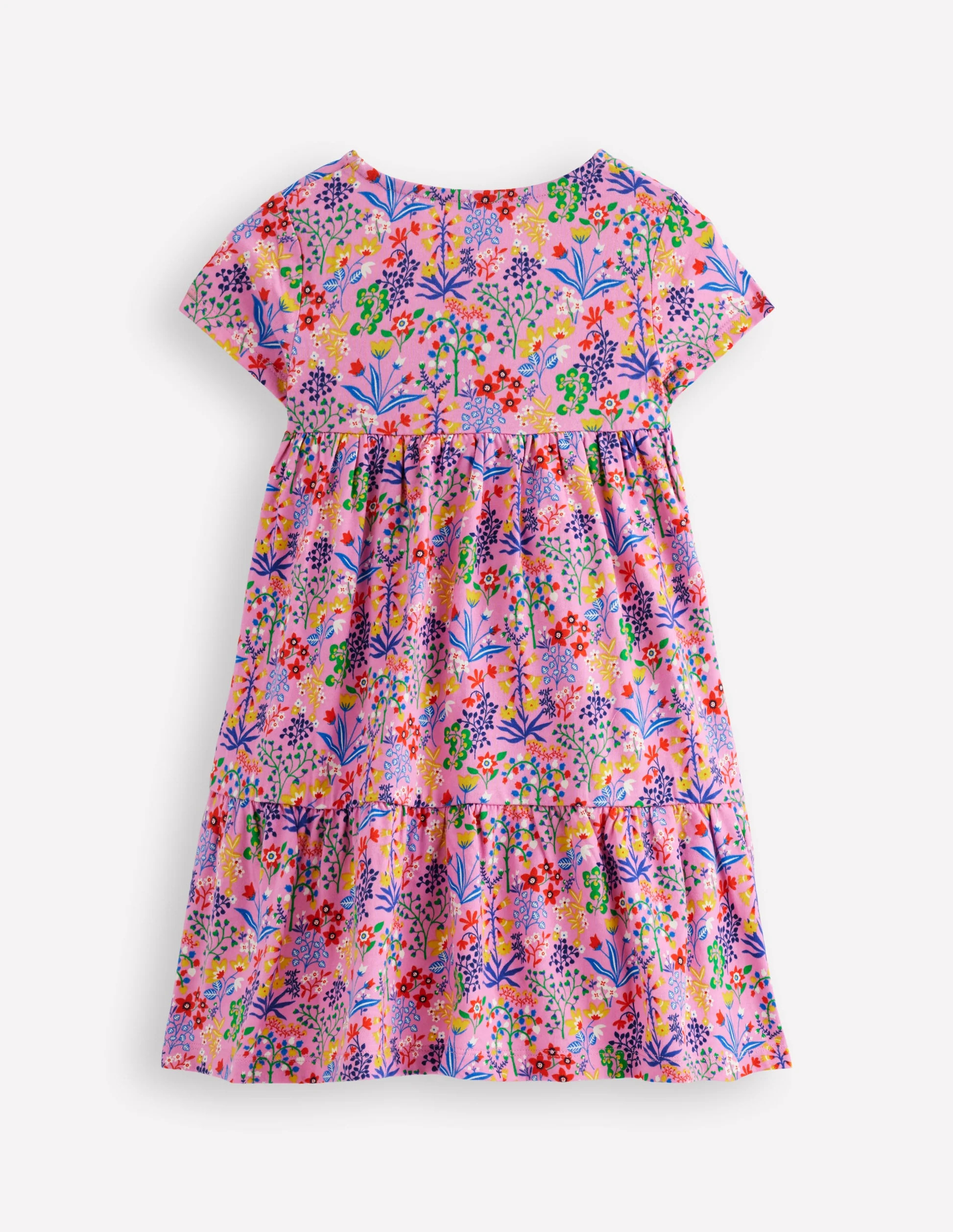 Ariel Twirly Jersey Dress-Meadowsweet Pink Garden Floral | Boden (US)