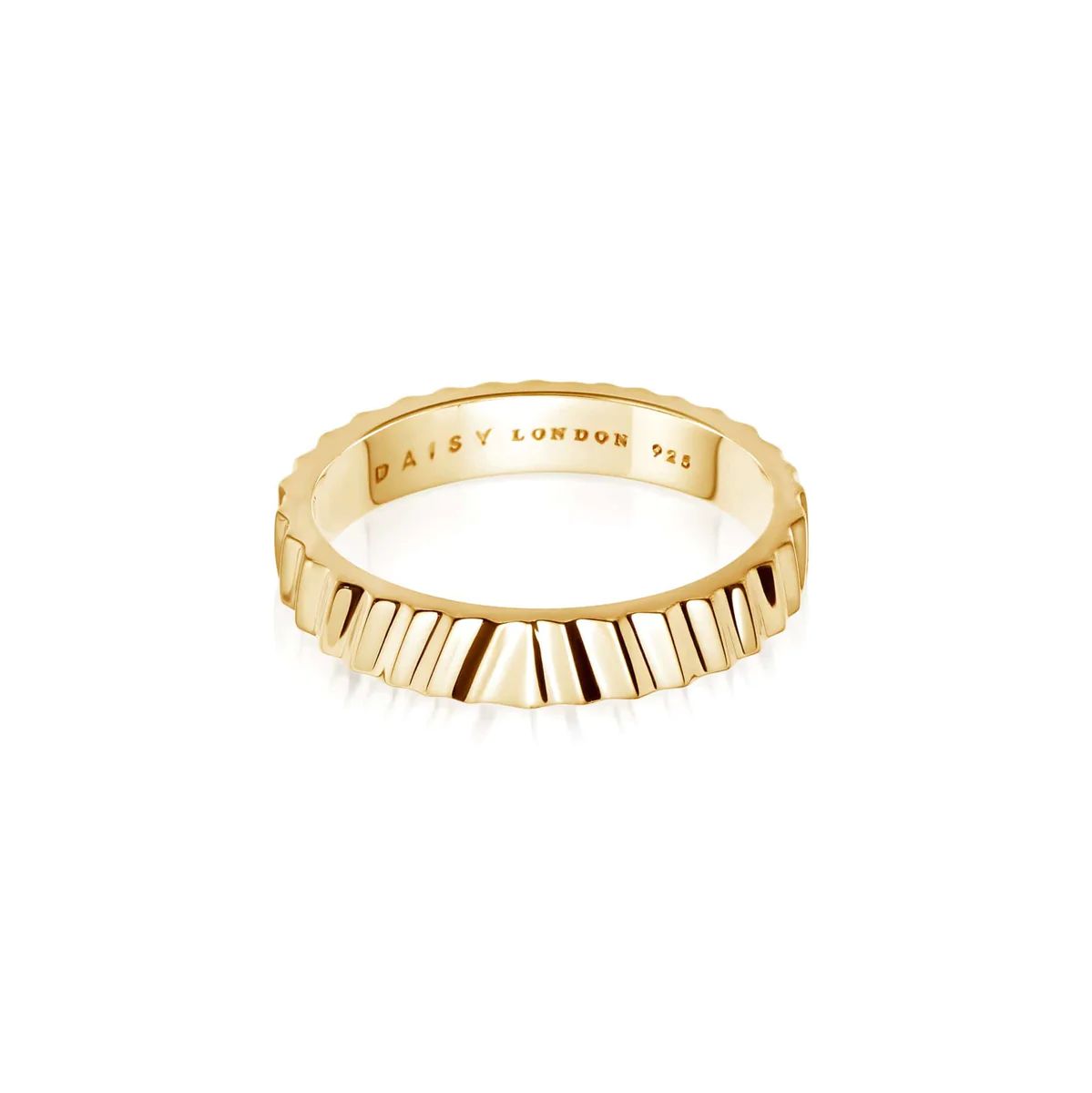Estée Lalonde Sunburst Chunky Stacking Ring 18Ct Gold Plate | Daisy London Jewellery