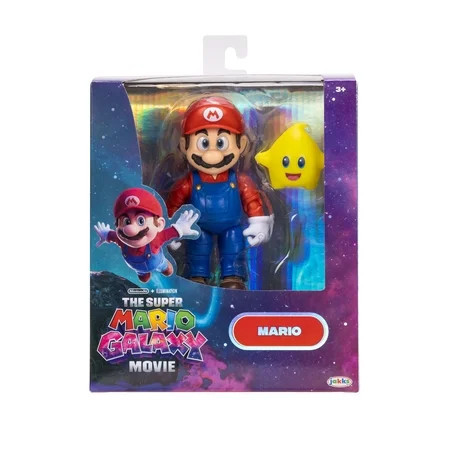 The Super Mario Galaxy Movie - 5 inch Action Figure Series – Mario Figure with Luma Star Accessory | Walmart (US)