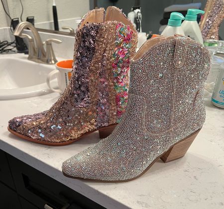 Dreamy sequin boots, perfect for the holidays!
TTS for both 

#LTKshoecrush #LTKstyletip #LTKHoliday