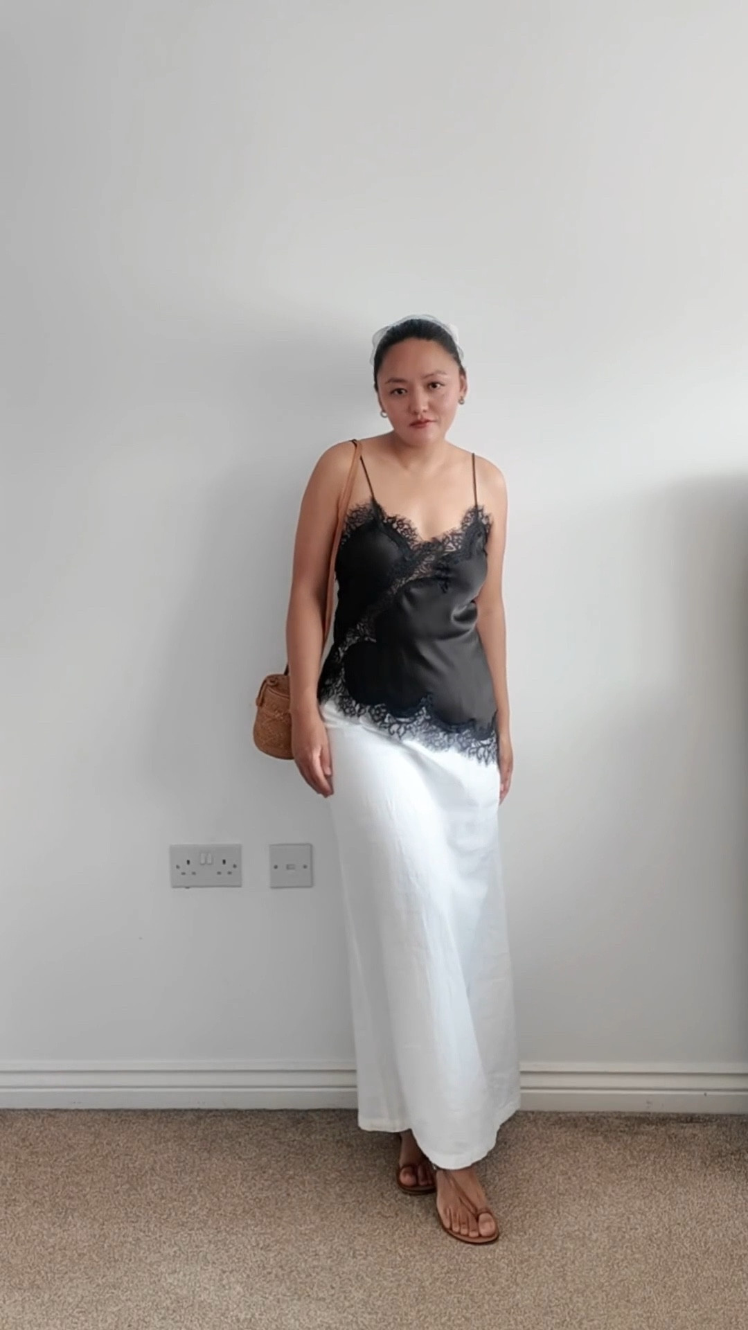 Another causal look; styled it with linen skirt, scrunchie, flats & straw bag.

linen outfits, stain top, lace top, basket bag, summer outfits, holiday outfits, white skirt styling, monochrome outfits

#LTKuk #LTKpetite #LTKsummer