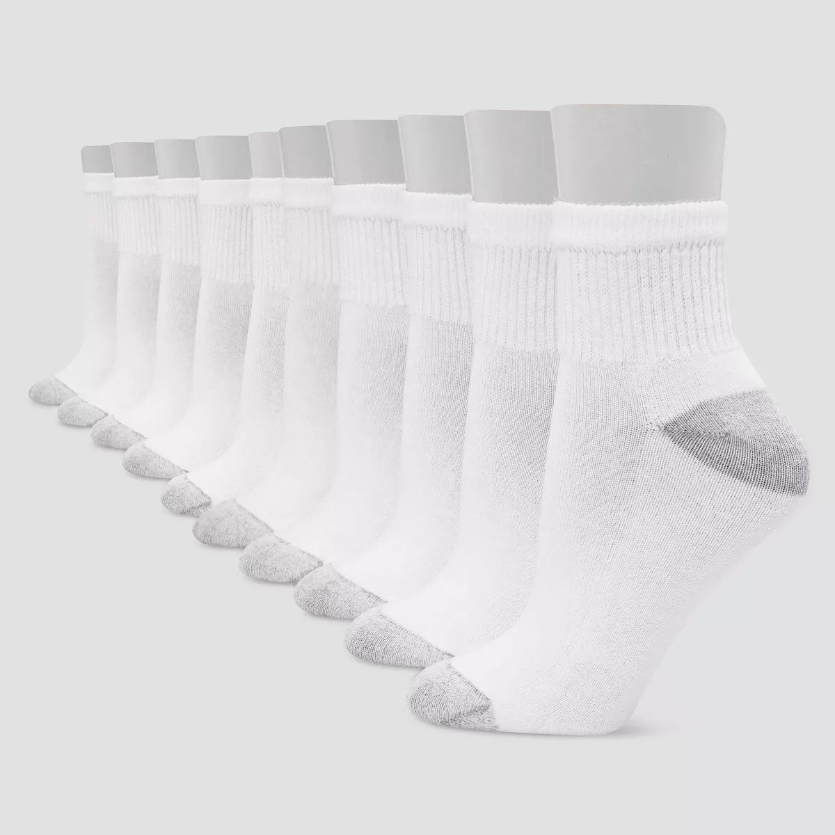 Hanes Women's Extended Size 10pk Ankle Socks - 8-12 | Target