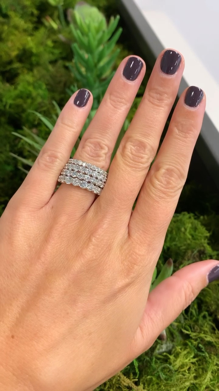 Diamond eternity rings. From top to bottom: 1ctw, 2ctw, 2ctw, 3ctw. 

Wedding bands
Find Jewelry 
Diamond rings 
Push present 
Holiday present 
Gift ideas 
White gold 
#sakspartner
#saksteam

#LTKWedding #LTKGiftGuide #LTKStyleTip