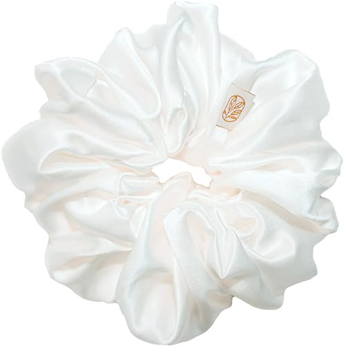 Silk Scrunchies for Women Ponytail Holders – Oversized Mulberry Silk Scrunchies – Extra Large... | Amazon (US)