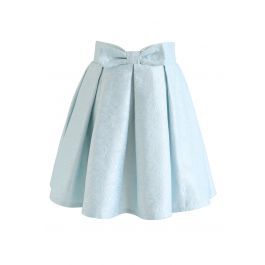 Sweet Your Heart Jacquard Skirt in Baby Blue | Chicwish