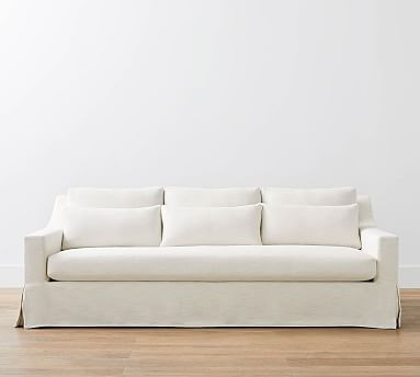 York Slope Arm Deep Seat Slipcovered Sofa (60"-108") | Pottery Barn (US)