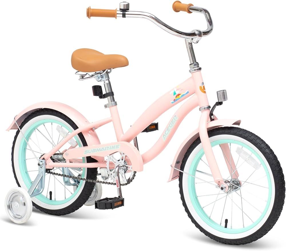 ACEGER Girls Cruiser Bike for Kids 5-13 Years Old, Kids Bicycle Included Coaster Brake, Front and... | Amazon (US)