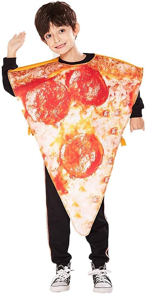 ReneeCho Kid's Pizza Slice Halloween Costume Teen Boy Funny Onesie, One Size | Amazon (US)