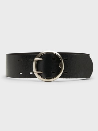 Circle Buckle Leather Belt | Banana Republic (US)