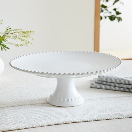 Costa Nova Pearl White Stoneware Cake Stand | West Elm (US)