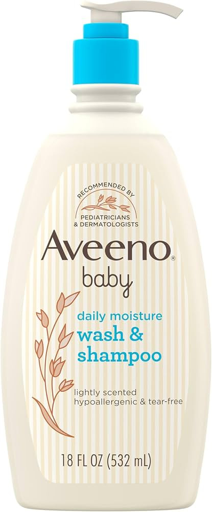 Aveeno Baby Daily Moisture Gentle Body Wash & Shampoo with Oat Extract, 2-in-1 Baby Bath Wash & H... | Amazon (US)
